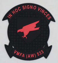Officially Licensed USMC VMFA (AW)-533 Hawks PVC Blackout Patch