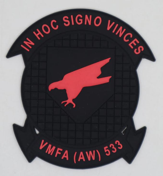 Officially Licensed USMC VMFA (AW)-533 Hawks PVC Blackout Patch
