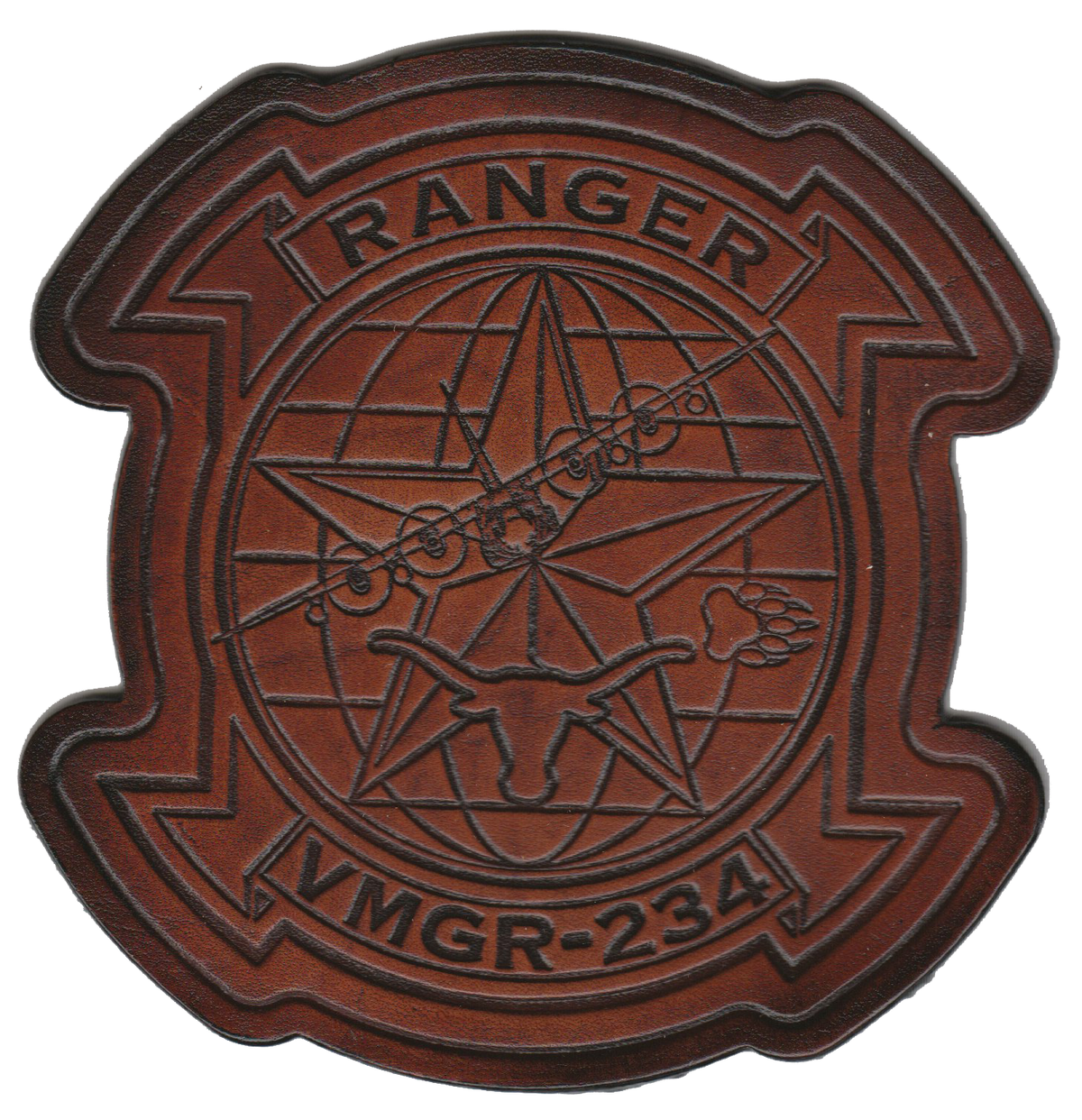 Officially Licensed USMC VMGR-234 Rangers Leather Patch
