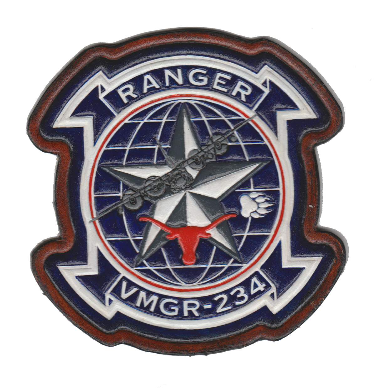 Officially Licensed USMC VMGR-234 Rangers Leather Patch