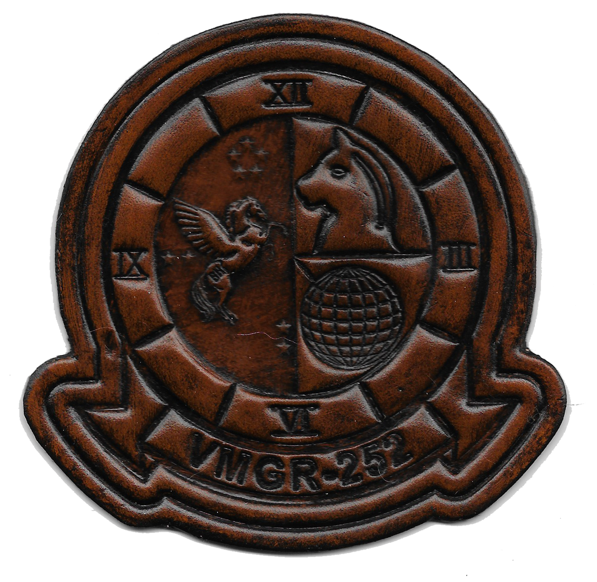 Officially Licensed USMC VMGR-252 Otis Leather Patches