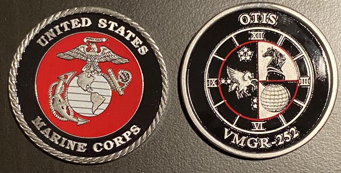 Officially Licensed USMC VMGR-252 Otis Coin