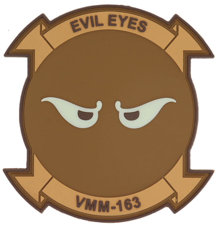 Officially Licensed USMC VMM-163 Evil Eyes PVC Patch