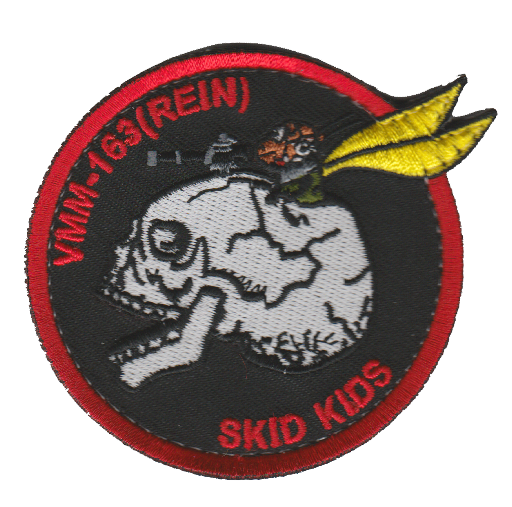 Official VMM-163 Skid Kids DET HMLA-267 Throwback Patch