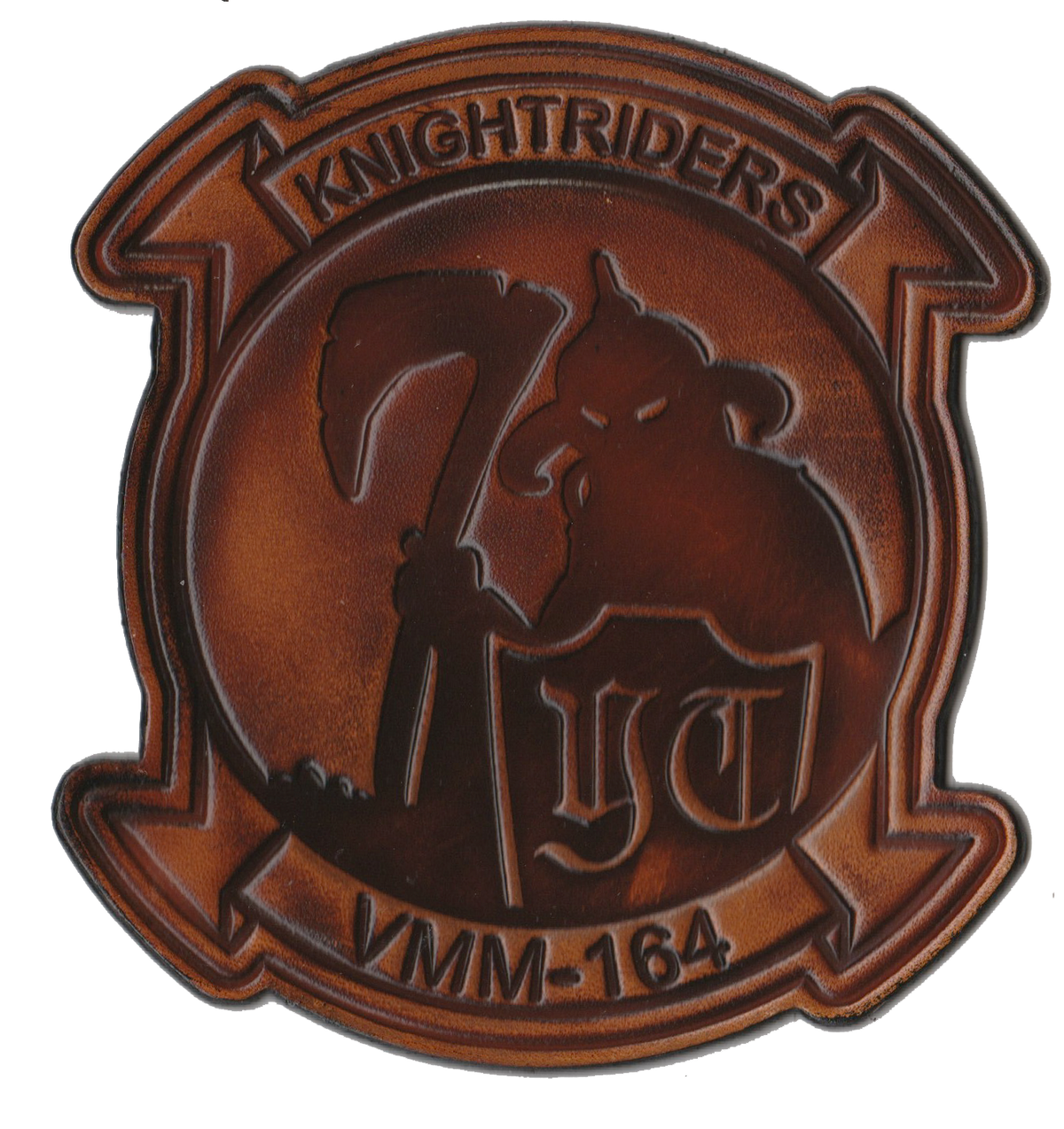 Officially Licensed USMC VMM-164 Knightriders Leather Patches