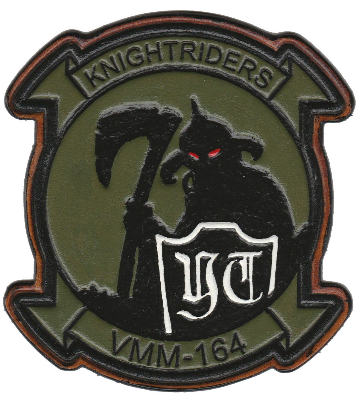 Officially Licensed USMC VMM-164 Knightriders Leather Patches