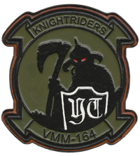 Officially Licensed USMC VMM-164 Knightriders Leather Patches