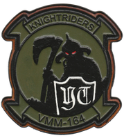 Officially Licensed USMC VMM-164 Knightriders Leather Patches