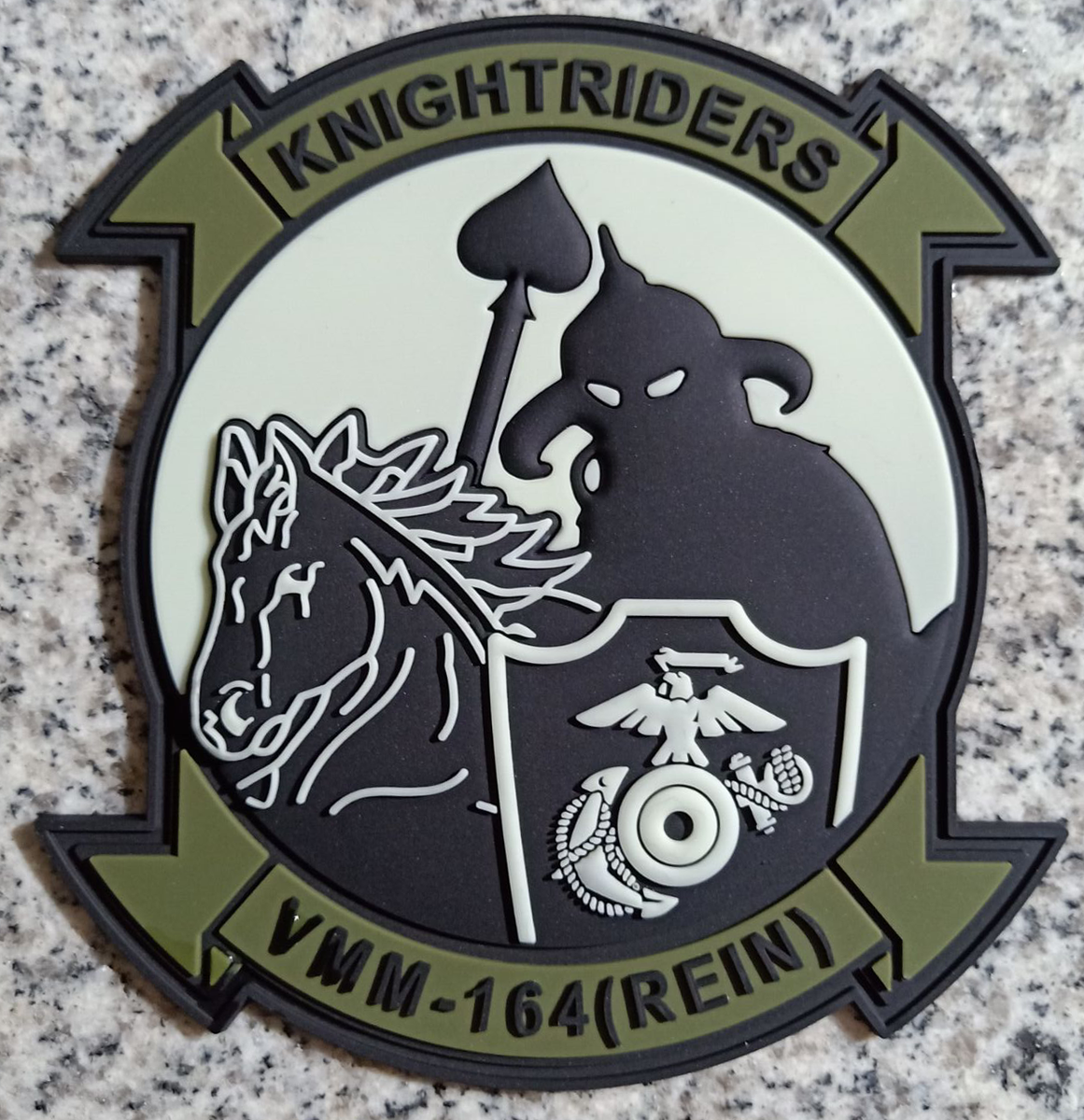 Knight Rider Patch Official VMM-164 (REIN) Knightriders 15th MEU PVC Patch – MarinePatches ...
