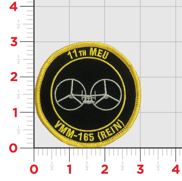 Official VMM-165 REIN 11th MEU Shoulder Patches