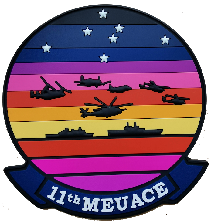 Official VMM-165 White Knights 11th MEU ACE PVC Patches