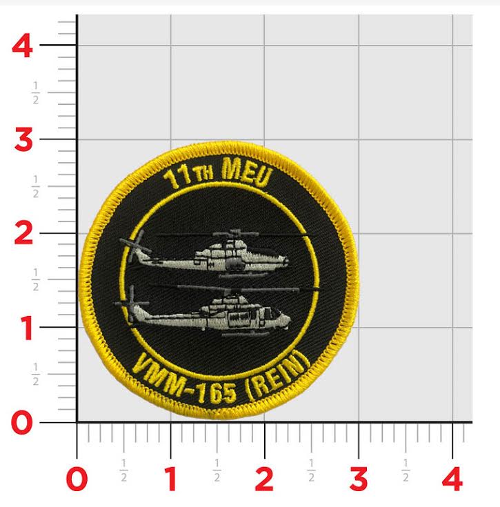 Official VMM-165 REIN 11th MEU Shoulder Patches