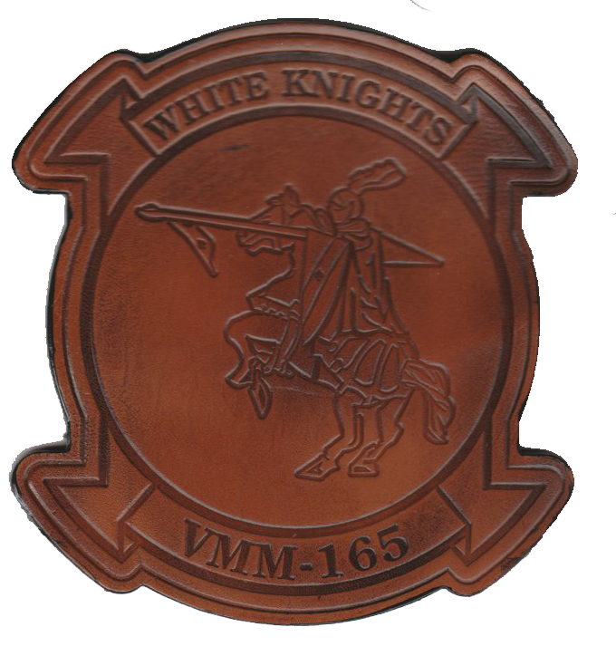 Officially Licensed USMC VMM-165 White Knights Leather patch