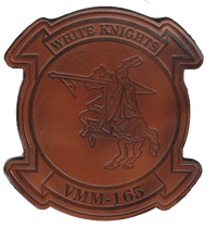 Officially Licensed USMC VMM-165 White Knights Leather patch