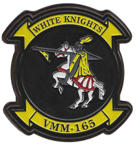Officially Licensed USMC VMM-165 White Knights Leather patch