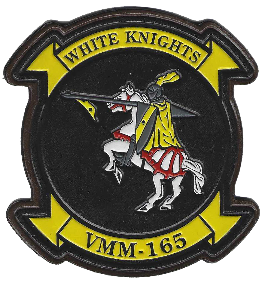 Officially Licensed USMC VMM-165 White Knights Leather patch
