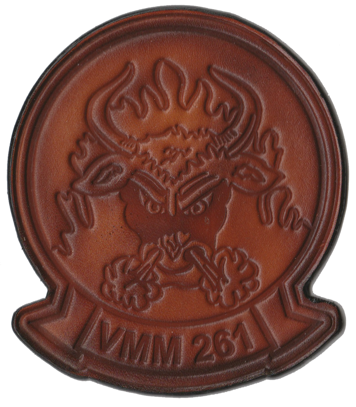 Officially Licensed USMC VMM-261 Raging Bulls Leather Patches