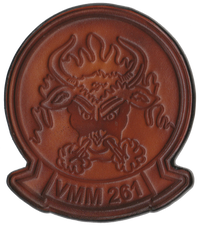 Officially Licensed USMC VMM-261 Raging Bulls Leather Patches