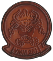 Officially Licensed USMC VMM-261 Raging Bulls Leather Patches