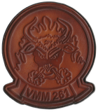 Officially Licensed USMC VMM-261 Raging Bulls Leather Patches
