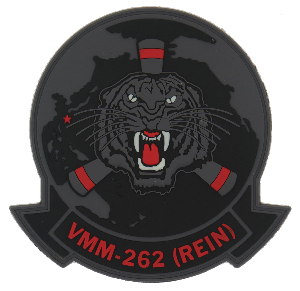 Officially Licensed USMC VMM-262 (REIN) Black/Glow PVC Patch