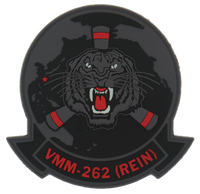 Officially Licensed USMC VMM-262 (REIN) Black/Glow PVC Patch