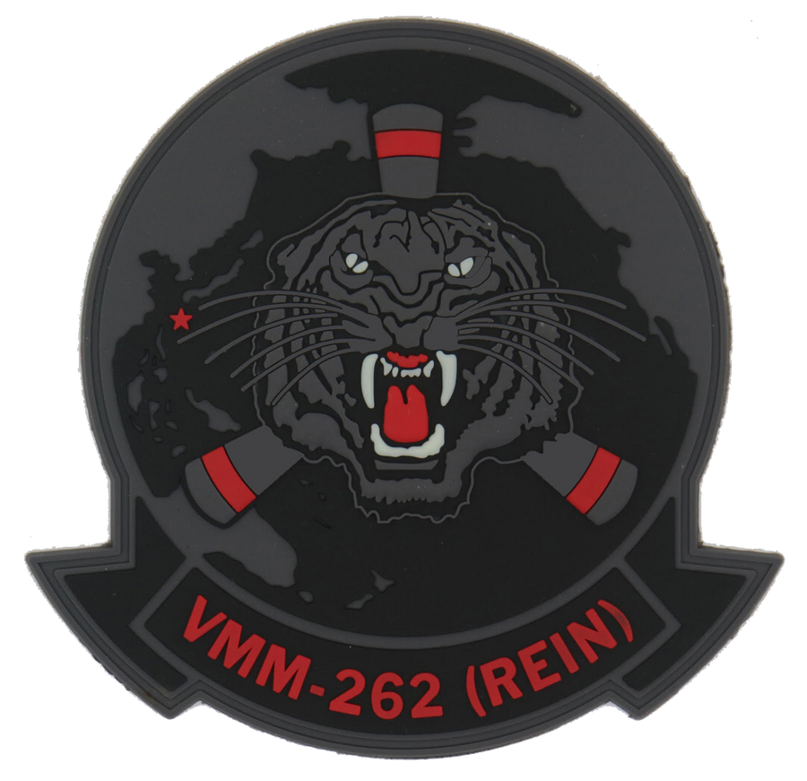 Officially Licensed USMC VMM-262 (REIN) Black/Glow PVC Patch