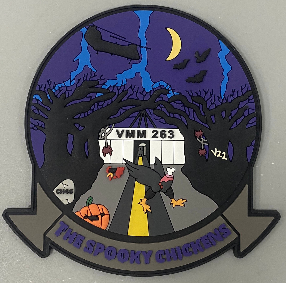 Official VMM-263 Thunderchickens Halloween PVC Patch