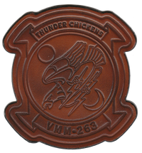 Officially Licensed USMC VMM-263 Thunder Chickens Leather Patch