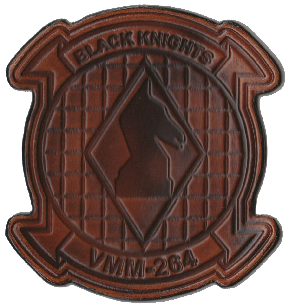 Officially Licensed USMC VMM-264 Black Knights Leather Patches