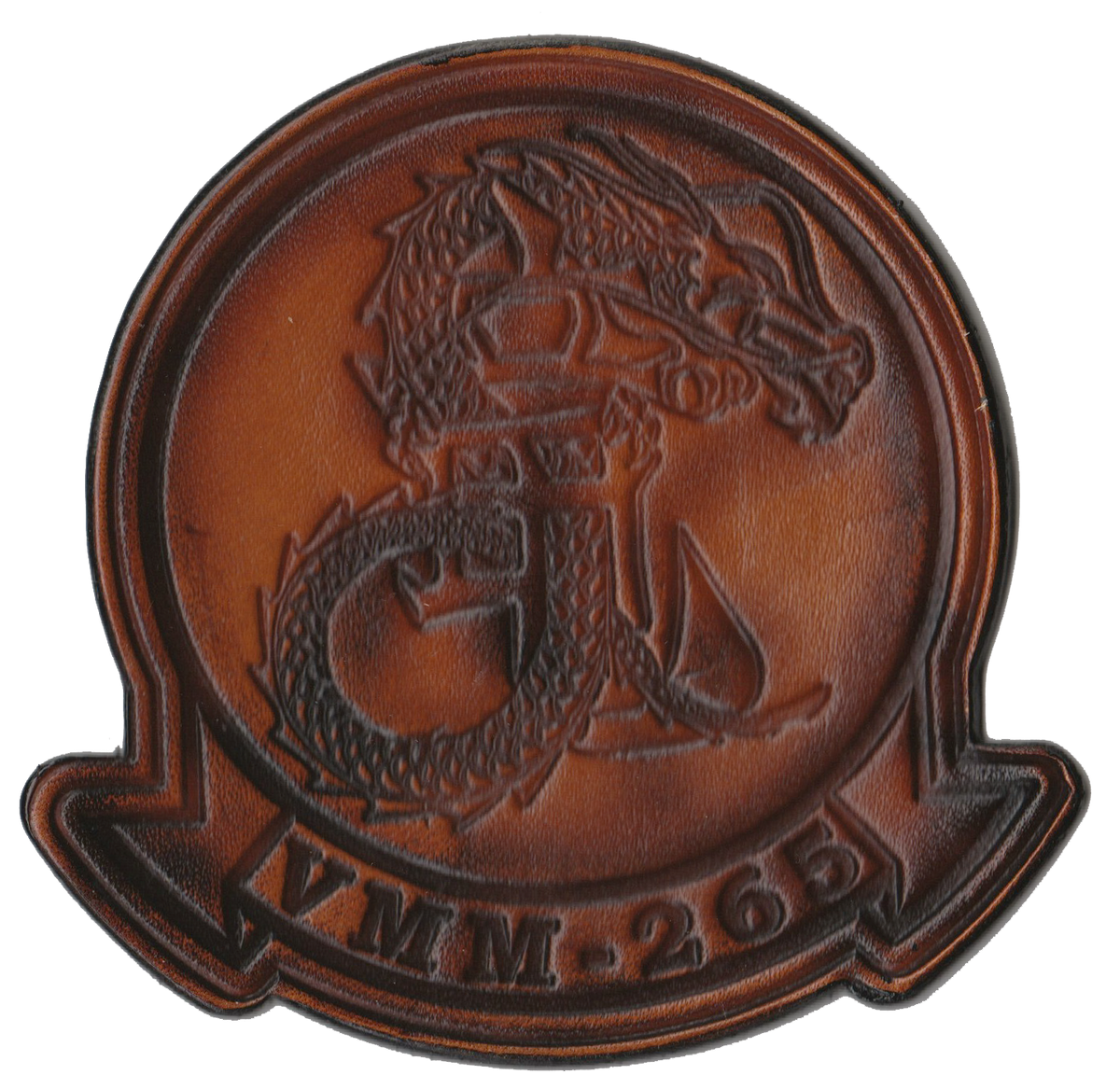 Officially Licensed USMC VMM-265 Leather Patches