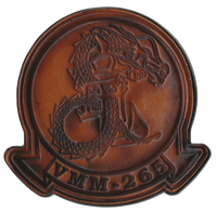 Officially Licensed USMC VMM-265 Leather Patches