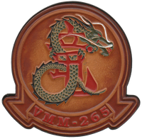 Officially Licensed USMC VMM-265 Leather Patches