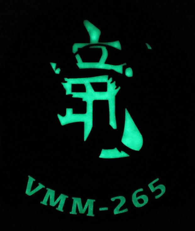 Officially Licensed USMC VMM-265 Dragons Blackout PVC Patch