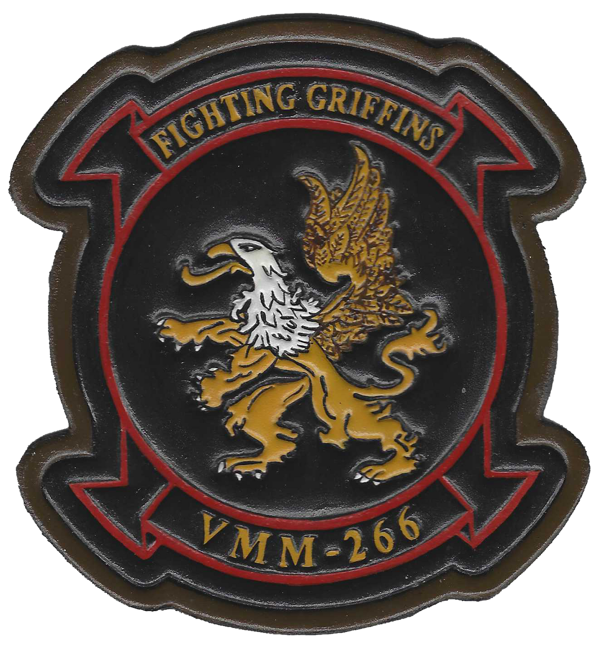 Officially Licensed USMC VMM-266 Fighting Griffins Leather Patches