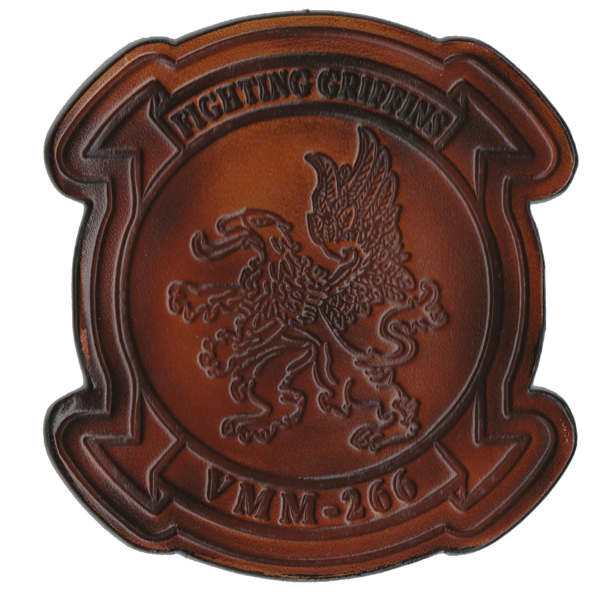 Officially Licensed USMC VMM-266 Fighting Griffins Leather Patches