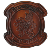 Officially Licensed USMC VMM-266 Fighting Griffins Leather Patches
