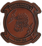 Officially Licensed USMC VMM-362 Ugly Angels Leather Patches