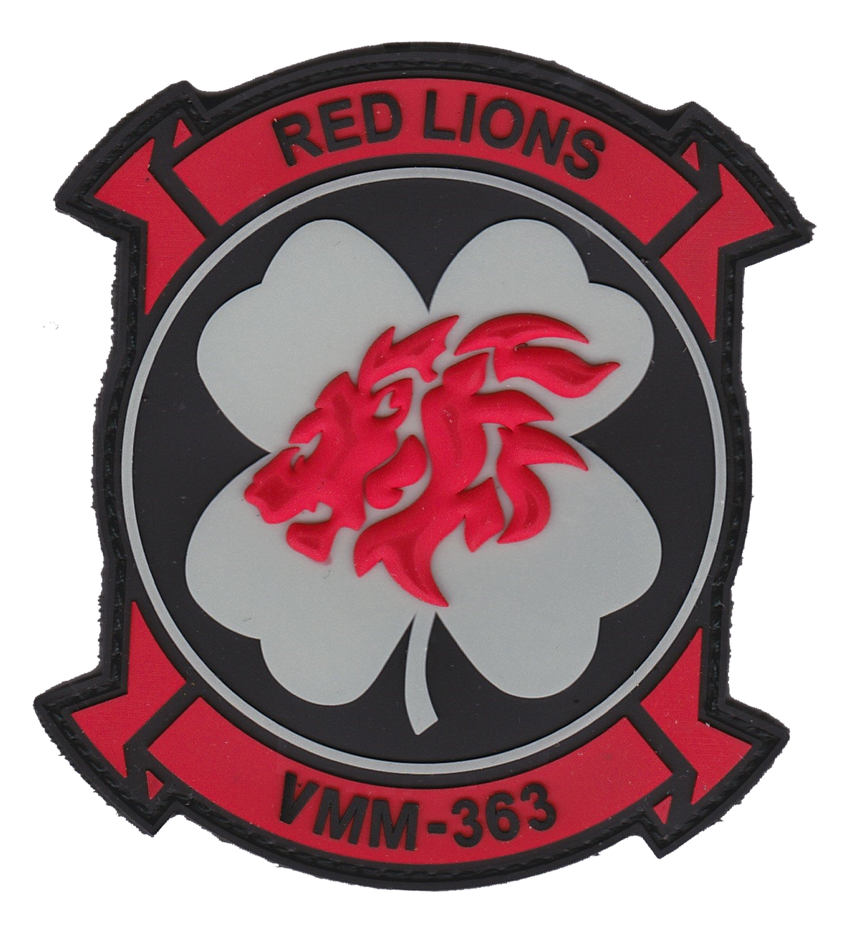 Officially Licensed USMC VMM-363 Lucky Red Lions PVC GITD Patch