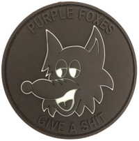 Officially Licensed USMC VMM-364 Purple Foxes Blackout PVC Patch