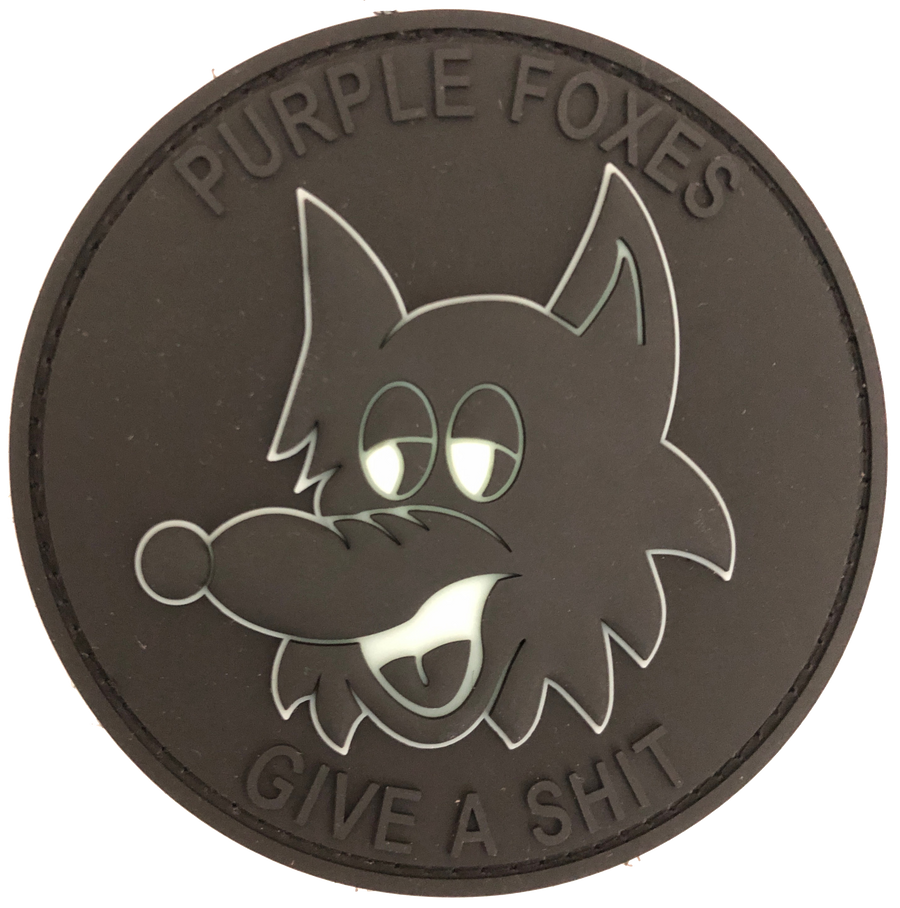 Officially Licensed USMC VMM-364 Purple Foxes Blackout PVC Patch