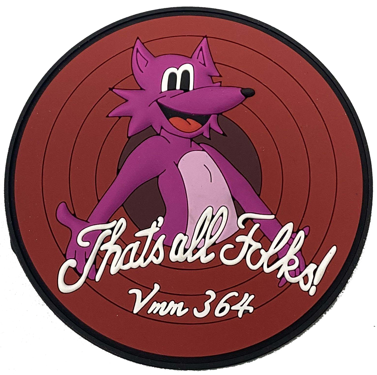 VMM-364 Purple Foxes That's All Folks PVC Patches