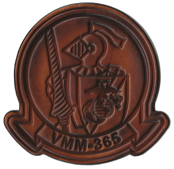 Officially Licensed USMC VMM-365 Blue Knights Leather Patches