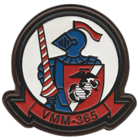 Officially Licensed USMC VMM-365 Blue Knights Leather Patches