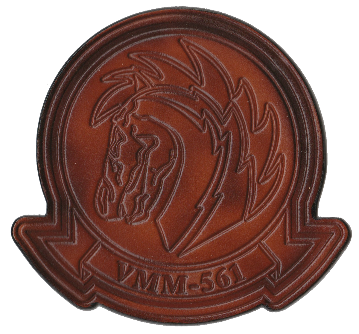 Officially Licensed USMC VMM-561 Pale Horse Leather Patches
