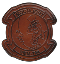 Officially Licensed USMC VMM-764 Moonlighters Leather Patch