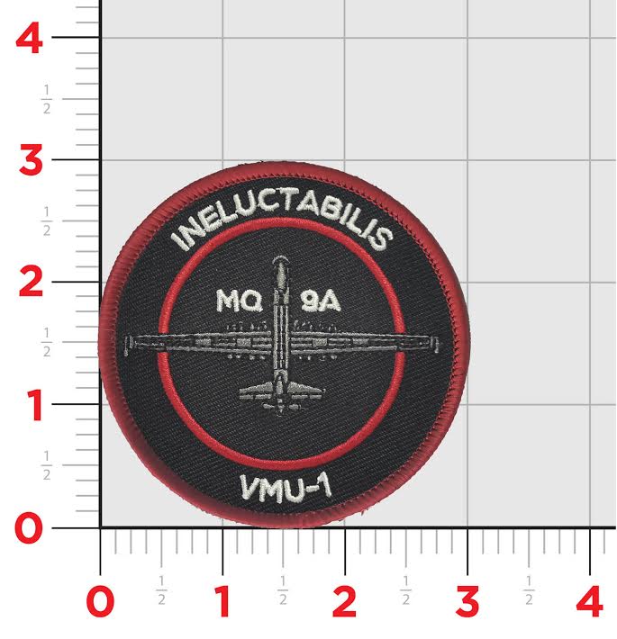 Official VMU-1 Watch Dogs Inelluctabilis MQ-9 Shoulder Patch
