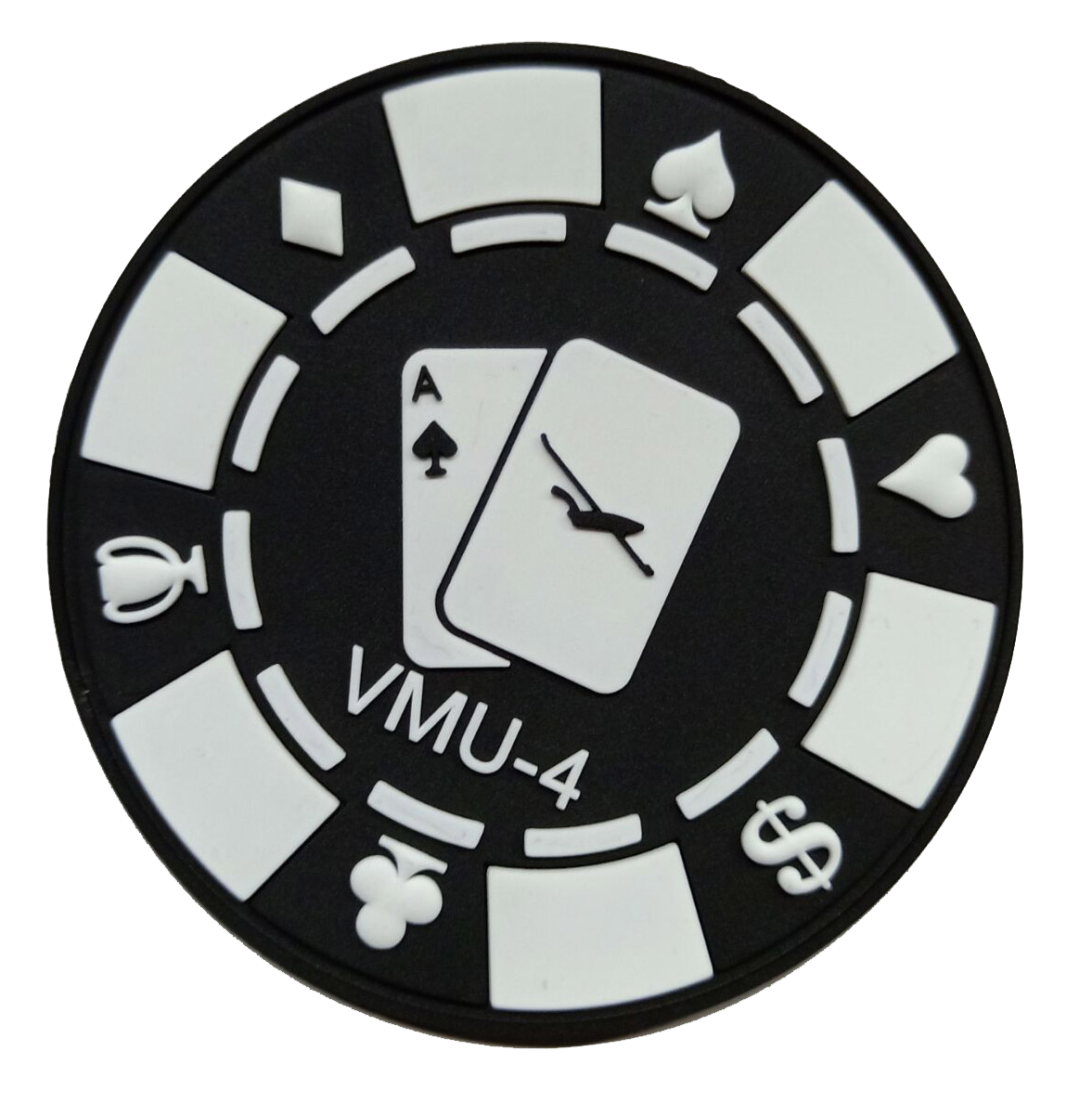 Official VMU-4 Evil Eyes Poker Chip PVC Patch