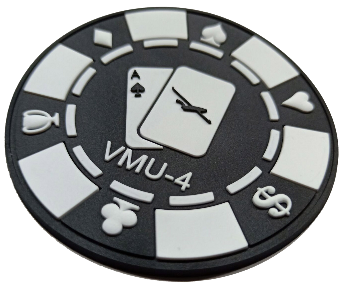 Official VMU-4 Evil Eyes Poker Chip PVC Patch