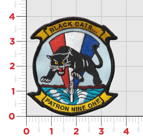 Officially Licensed US Navy VP-91 Black Cats Squadron Patch